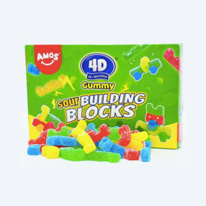 Amos Sour 4D Building Blocks Gummies theatre box 100g