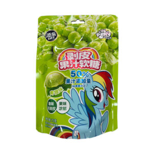 Tim lok Cartoon king My Little Pony Edition Green Grape Peelable Gummies 75g