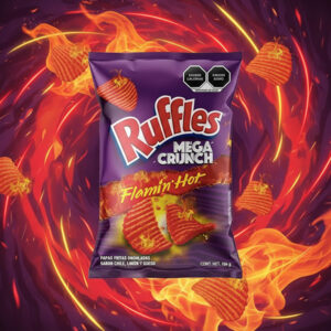 RUFFLES MEGA CRUNCH FLAMIN HOT 42g