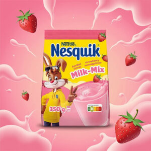 Nesquik Strawberry Powdered Milk 350g Bag