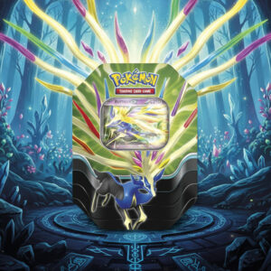Azure Legends Pokémon Xerneas Collectible Card Game tin Spanish